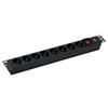 Dahua ZZM10-PDU - Ciabatta con 9 prese Schuko, carico max 4000 W, interruttore luminoso