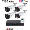 Dahua Kit videosorveglianza TIOC PRO IP 8MP - 4 Telecamere bullet TIOC 8MP + NVR IP PoE 8 canali 8MP + HDD 2TB