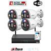 Dahua Kit videosorveglianza WIFI - 4 Telecamere bullet 5MP 3.6mm + NVR IP 8 canali e hard disk 1TB