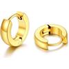 U7 Orecchini Uomo Donna Cerchio Piccolo Acciaio Inossidabile Dia. 7-16mm | Orecchini Cerchio Huggie Diametro 7/8/9/10/12/14/16mm; Acciaio Chirugico Anallergico Argento/Oro/Nero; Regalo per Uomo Donna