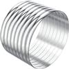 Linkidea Set di 8 braccialetti rotondi extra grandi da donna, in acciaio inox
