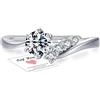 HEEYA Anelli di fidanzamento regolabili, anelli in argento Sterling 925 da donna, fedi nuziali per donne e ragazze, anello di zirconia cubica con diamante e zirconia cubica, regalo per lei