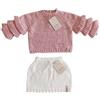 Babby Moda Bebe Completo neonata misto lana con gonna 3-6 mesi