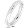 Stroili Fede Comoda 3 mm Oro Bianco Diamante