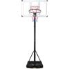 FANTASK Canestro da basket regolabile in altezza, 305 cm, con ruote | Set di supporto mobile per pallacanestro con supporto per palla, struttura stabile per bambini e adulti