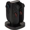Konix Stazione di ricarica per 2 paia di controller Joy-Con Nintendo Switch 2 - Indicatore di carica LED - Connessione USB Tipo A - Nero