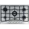 HOTPOINT ARISTON PCN 752 T/IX/HAR - Piano Cottura 5 Fuochi Gas da Incasso, Griglie Intercambiabili Smaltate, Controlli Frontali, Fornelli a Gas in Acciaio Inox - Elettrodomestici Cucina 75Lx3.3Hx51P