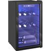 HOMCOM Cantinetta Vino Refrigerata 24 Bottiglie 68L 4-16℃ Nero | Silenziosa, Frigo Vino Bar,Temperatura Regolabile, Vetro Anti UV, Ripiani, Compressore, Display Touch, Luci LED, Classe F