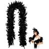 UWJOWP Boa di Piume Nero 2M - Accessorio Elegante per Carnevale e Matrimoni