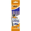 BIC Penne Blu a Sfera, Cristal Large, Punta Larga (1,6 mm), Confezione da 5