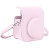 Elprico Mini Borsa Protettiva per Fotocamera Istantanea, Custodia per Fotocamera in PU con Tracolla Regolabile, Applicabile per Fotocamera Fuji Mini 12 (rosa chiaro)