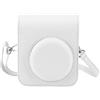Elprico Mini Borsa Protettiva per Fotocamera Istantanea, Custodia per Fotocamera in PU con Tracolla Regolabile, Applicabile per Fotocamera Fuji Mini 12 (WHITE)