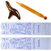 AEUXZA Set Massaggio Riflessologia Plantare 3 Pezzi, 1 Paio di Calze per Agopressione (Taglia 40-45) con Penna per Massaggio e Massaggiatore a Triangolo, Kit Relax e Benessere