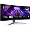 Gaming Monitor AG346UCD 34 pollici Curvo 3440x1440 UW QHD 175Hz QD OLED Panel