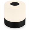 BRILONER - Mini lampada da tavolo senza fili, ricaricabile, a batteria, lampada da scrivania dimmerabile, abat jour, USB-C, lampada comodino senza fili, 2W 150lm 2.700K, 7x7 cm, Bianco Caldo, nero