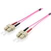 Equip Pro - Cavo patch - da SC multimodale (M) a SC multimodale (M) - 15 m - fibra ottica - 50/125 micron - OM4 - alogeno