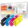 Peach Combi-Pack H934/H935 - Confezione da 4 - S - Nero, Giallo, Ciano, Magenta - Compatibile - Cartuccia d'inchiostro rigenerata (alternativo a: HP 935, HP 934)