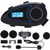 Gistuch Auricolare Bluetooth per moto, altoparlante impermeabile con cancellazione del rumore, cuffie wireless per casco, ideali per lo sci