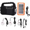 Gistuch Altoparlante Bluetooth con radio FM/AM, torcia, pannello solare a 3 celle e funzione di ricarica/scarica USB, ideale per picnic, barbecue, campeggio e situazioni di emergenza