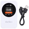 Gistuch Router Wi-Fi 4G portatile, hotspot Wi-Fi mobile per viaggi, campeggio, hotel, display LCD, batteria da 3000 mAh, supporta scheda SIM, versione asiatica, bianco
