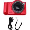 Gistuch Fotocamera 4K da 64 megapixel con Wi-Fi, autofocus, zoom digitale 18x e batteria da 1200 mAh, ideale per viaggi, colore rosso