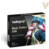 VALLEJO Set Di Pitture Colori Base USA |VALLEJO|70140| 16x18ml Modello Char Promo