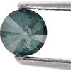 NATURAL ROSE CUT DIAMONDS Diamante Naturale Rotondo Bluish Green 0.17 Carati Irradiated