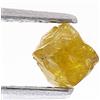 NATURAL ROSE CUT DIAMONDS Diamante Naturale Giallo Piccola Pietra Grezza Taglio No Cut 0.34ct Cubo