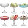 MIUUIPI 6 bicchieri da Martini, ciotole da dessert in vetro, stile vintage, ideali per gelato, insalata di frutta, budino, 200 ml