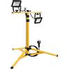 Goobay 57845 Faretto da costruzione a LED su stativo telescopico 2 x 20W / 3400lm / Luce bianca neutra - 4000K / Per uso interno ed esterno - IP65 / Nero/Giallo
