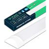 V-TAC Plafoniera LED Lineare da Soffitto 60 CM - 20W - Chip Samsung - Lampada Rettangolare 2050 Lumen IP20 per Parete, Garage, Negozio - Tubo LED - Luce 6500k Bianca Fredda