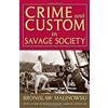 Crime And Custom In Savage Society Book NUOVO
