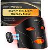 XSSNVV Maschera LED Viso con Luce Rossa e Infrarossi 850nm NVV10 | Maschera Facciale 272 LED Multicolore, Wireless e Ricaricabile, Silicone Flessibile per Cura della Pelle a Casa