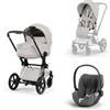Cybex Platinum - Trio Cybex Platinum Style Priam Chrome Brown City Grey Cloud T