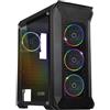 EMPIRE GAMING - Case PC Gamer Darkwitcher ARGB mid-tower ATX - Pannello frontale metallo mesh e pannello laterale in vetro temperato - 4 Ventole 5 Volt PWM LED RGB direzionabili 120 MM - Nero