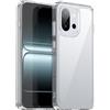 QJONSIU Cover Compatibile con OnePlus 13T, Anti-graffio HD Trasparente Cover Protettiva Case TPU Morbido e PC Rigido-Transparente