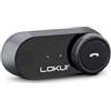 LOKUI Midland - Interfono Moto Bluetooth Singolo Lokui K30, Auricolari Casco Moto Universali e Impermeabili, Portata 800m per 2 Persone, Batteria 10H, Cancellazione Rumore DSP, Altoparlanti Hi-Fi, Microfoni