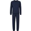 Julipet - Pigiama Uomo Girocollo in Cotone e Micromodal Blu
