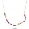 MAYUMI Collana in argento dorato con tormalina e perle