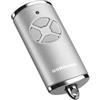 Hörmann Trasmettitore manuale HSE 4 BS (frequenza 868 MHz, argento lucido, azionamento per porta del garage con tappi cromati, batterie, dimensioni 28 x 70 x 14 mm, anello portachiavi) 4511581