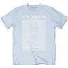 Rock Off officially licensed products Joy Division T Shirt Unknown Pleasures Bianca On Blu Logo Ufficiale Uomo Blu