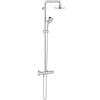 GROHE Tempesta Sistema 210 con Miscelatore Termostatico (soffione 210 mm, doccetta a 3 getti, termostatico, risparmio idrico EcoJoy), Cromo, 27922000