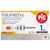 PIC Siringa Insulina Pic Insumed 1 Ml 100 Ui Ago Gauge 30 12,7 Mm Senza Spazio Morto 30 Pezzi