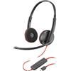 POLY Cuffie Poly Blackwire 3220 con adattatore USB tipo A/C Nero [UHPOYBNP0000023]