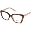 Prada PR 16ZV 07R1O1 | Occhiali da Vista Graduati | Prova Online | Plastica | Quadrati | Marrone, Havana | Adrialenti