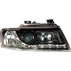 AUTO-STYLE Set di fari con DRL-Look compatibile con Audi A4 B6 Cabrio 2002- - Nero