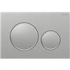 Geberit Placca Geberit Sigma20 Round Spazzolato / Lucidato Doppio Tasto | 115.882.SN.1 Acciaio Spazzolato