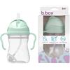 b.box Tazza con Cannuccia | Bicchiere con Cannuccia Bambino | Coperchio Scorrevole, Cannuccia Ponderata, Antigoccia e Ergonomica | Senza BPA, Lavabile in Lavastoviglie | 6+m | 240 ml