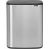 Brabantia Bo Touch Bin Recycling, 2 x 30L, acciaio opaco a prova di impronte digitali, 2 contenitori interni (2x30L)
