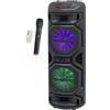 INOVALLEY Altoparlante karaoke, Bluetooth V5.0, 80 cm, 800 W, HP59-XXL, nero, luminoso